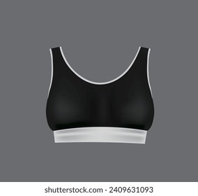 Black and white  top. vector illustration