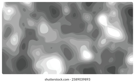 black and white topographic blurred abstract background.