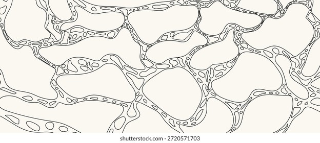 Plano de fundo do mapa topográfico em preto e branco. Linhas do mapa topográfico. Linhas topográficas monocromáticas do terreno com espaço para texto. Fundo de linhas de contorno do terreno cartográfico para o site, apresentações