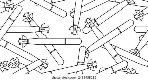 schwarz weiß Torpedo nahtloses Muster