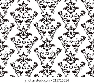 Black and white tracery vector pattern 