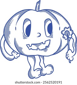 black and white transparent retro character logo