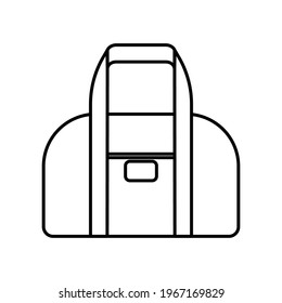 Black and White travel bags isolated on white background. Vector Illustration. EPS10