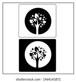 Black and white tree free vector image