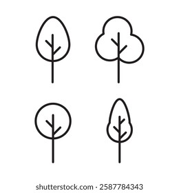 Black and white tree outline