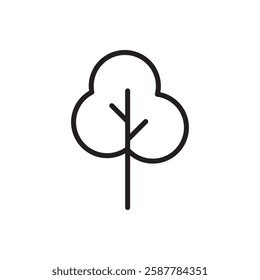 Black and white tree outline