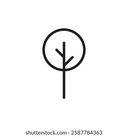 Black and white tree outline