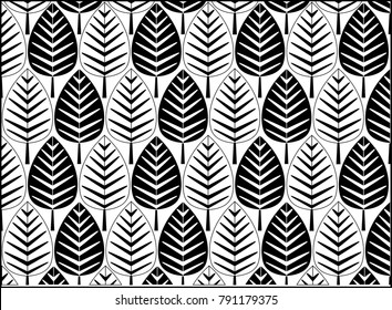 Black and white tree pattern background.- Illustration
Pattern, Decor, Plant, Textile, Tile