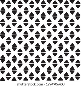 Black and white triangle doodle seamless vector pattern. Modern minimalist monochrome ornament digital paper.