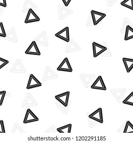 black and white triangle geometric pattern and simple regular background