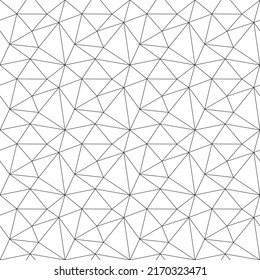 Cuadrícula de triángulo blanco y negro sin soldadura ilustración vectorial de patrón de fondo