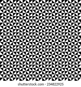 Black and white triangle pattern, background, texture