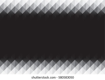 Black and white triangle pattern, background, texture