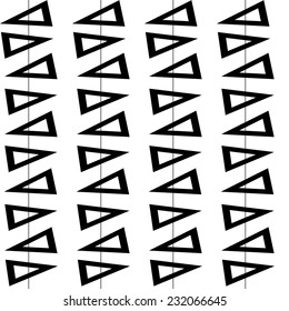 black white triangle row seamless pattern 