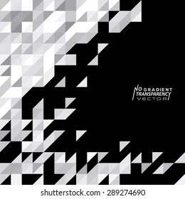 Black and white triangles geometric background
