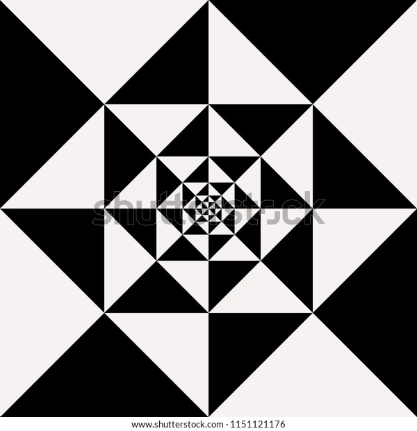 Black and white triangles\
mosaic