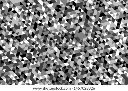 black and white triangles pattern. abstract geometric mosaic. beautiful polygonal ornament. simle vector background easy to edit and customize. eps 10
