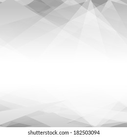 Black and white triangular design background with copyspace. EPS 10 vector illustration. Used opacity mask of background