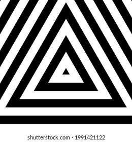 black and white triangular tunnel