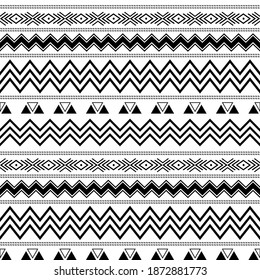 Schwarz-Weiß-ethnische Muster mit geometrischen Elementen, traditioneller afrikanischer Schlammstoff, Stammesdesign. Tapete-Design