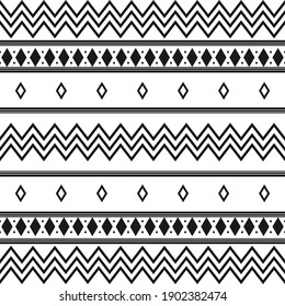 Schwarz-Weiß-ethnische Muster mit geometrischen Elementen, traditioneller afrikanischer Schlammstoff, Stammesdesign. Tapete-Design