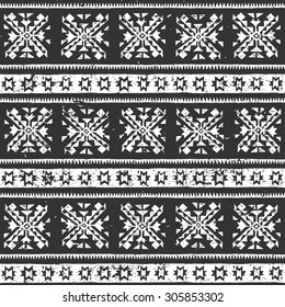 black and white tribal Navajo seamless pattern with triangles. aztec summer geometric print. ethnic hipster backdrop. hand drawn
