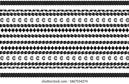 black and white tribal pattern