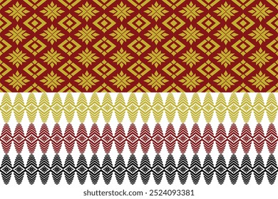 Black and white tribal pattern in geometric pattern. It consists of a repeating pattern of diamonds and stars