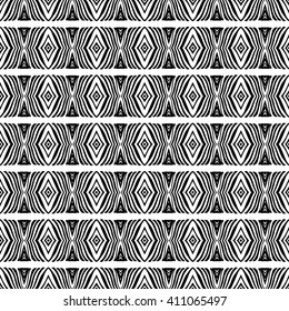 Black and white tribal seamless pattern. Vector