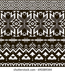 black and white tribal vector seamless navajo pattern. aztec abstract geometric art print. ethnic hipster vector background. Wallpaper, cloth design, fabric, tissue, cover, textile template.