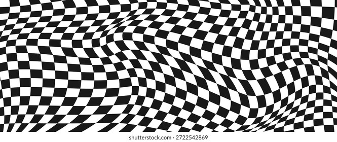 preto e branco trippy xadrez fundo retro