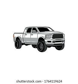 black white truck vehicle vector