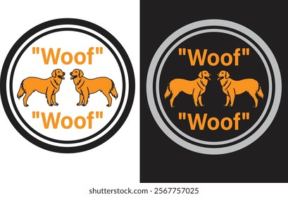 Black and white t-shirt Design(Woof)