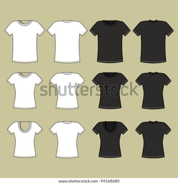 白黒のtシャツテンプレート のベクター画像素材 ロイヤリティフリー