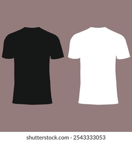 Black and white T-Shirt Template, Vector Illustration.