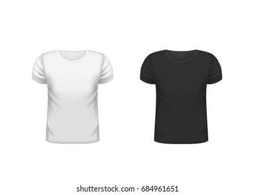 Black White Tshirt Template Vector Illustration Stock Vector (Royalty ...