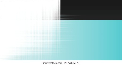 Black, White and Turquoise Bright Linear Striped Gradient Shapes, Motion Blurs: A Clean, Sleek and Dynamic Vertical Contrast, Abstract Creative Design with Horizontal and Vertical Stripes, Lines