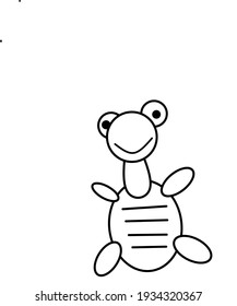 black and white turtle illustration suitable for coloring material