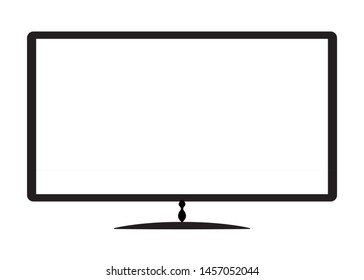 Black and white tv icon 
