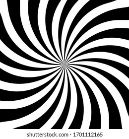 Vector de espiral vectorial de vértice del diseño giratorio blanco y negro