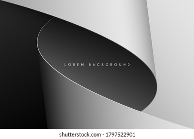 Black and white twisted paper background