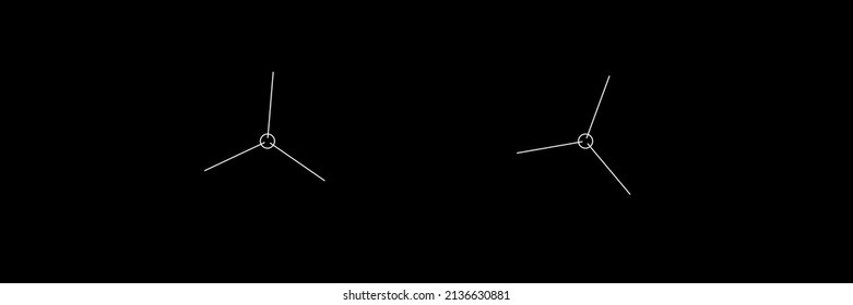 Black and white, two propellers