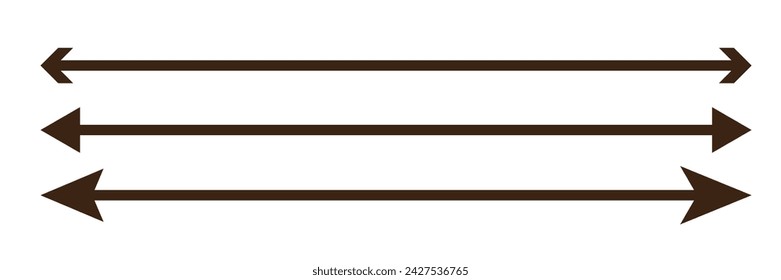 Black and White Two Side Arrow. Double direction arrow icon for your project. Double arrow icon illustration isolated vector sign symbol. Flat design style. Vector icon on grey background
Vector Forma
