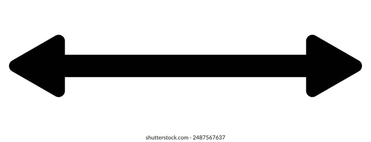 Black and White Two Side Arrow. Double direction arrow icon for your project. Double arrow icon illustration isolated vector sign symbol. Flat design style. Vector icon design eps 10