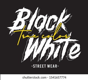 black white typography for print t shirt 