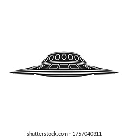 Black and white UFO design concept