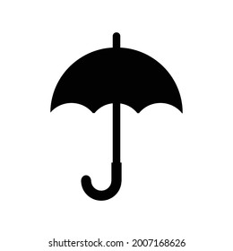 Black and white umbrella icon - simple icon
