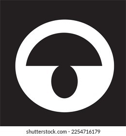 black white umbrella vector symbol logo