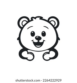 Black and white Uncomplicated logo with an adorable Cheerful fox.