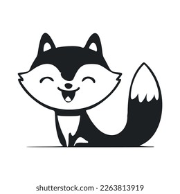 Black and white Uncomplicated logo with Attractive Cheerful pony.